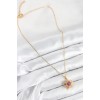 316L Steel Zircon Stone Swivel Sun Model Gold Color Women's Necklace - TJ-BKO10510