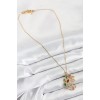 316L Steel Peacock Model with Zircon Stones, Gold Color Women's Necklace - TJ-BKO10514