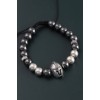 Natural Stone Gladiator Model Silver and Smoke Color Elevator Men's Bracelet - TJ-EB3758