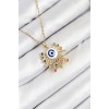 316L Steel Zircon Stone Nazar Model Gold Color Women's Necklace - TJ-BKO10544