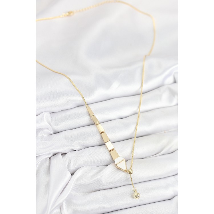 Gold-Colored Snake-Shaped Pendant Necklace with Chain - TJ-BKO10552