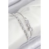 Rice Zircon Stone Waterway Model Silver Color Women's Bracelet - TJ-BB7866