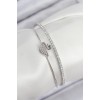 Rice Zircon Stone Swan Model Silver Color Women's Bracelet - TJ-BB7890