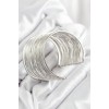 Silver-Colored Women's Wristband with Rice-Shaped Wire Winding Design - TJ-BB7896