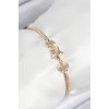 Gold-Colored Women's Bracelet with Zircon Stone Star Design - TJ-BB7903