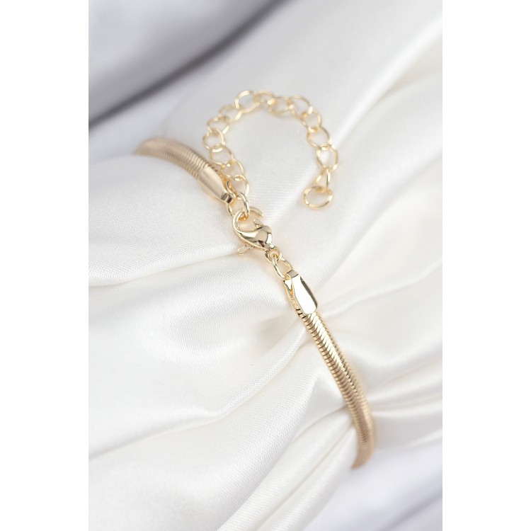 Gold-Colored Women's Bracelet with Zircon Stone Star Design - TJ-BB7903