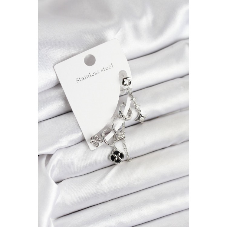 Silver-Colored Women's Earring Set - TJ-BKP11218