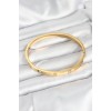 316L Steel Gold Color Zircon Stone 65 mm Women's Cuff Bracelet - TJ-BB7911