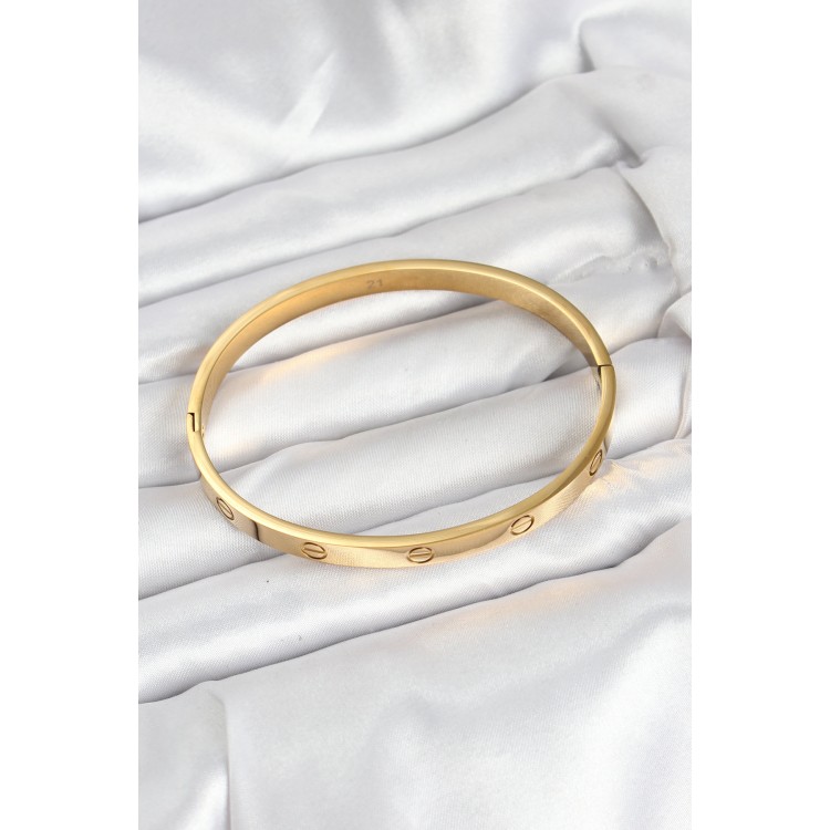 316L Steel Gold Color 65 mm Women's Cuff Bracelet - TJ-BB7912