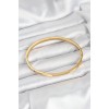 316L Steel Gold Color Zircon Stone 65 mm Thin Women's Cuff Bracelet - TJ-BB7914