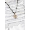 316L Steel Chain Crystal Beaded Heart-Shaped Women's Necklace - TJ-BKO10562