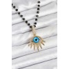 316L Steel Chain Crystal Beaded Eye Model Women's Necklace - TJ-BKO10564