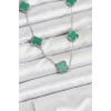 316L Stainless Steel Chain Silver Color Green Clover Women's Necklace - TJ-BKO10568