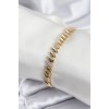 Pirinç VIP Seri Gold Renk Arpa Model Kadın Bileklik - TJ-BB7924