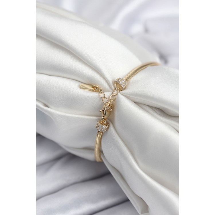 Pirinç VIP Seri Gold Renk Kutup Yıldızı Model Kadın Bileklik - TJ-BB7937