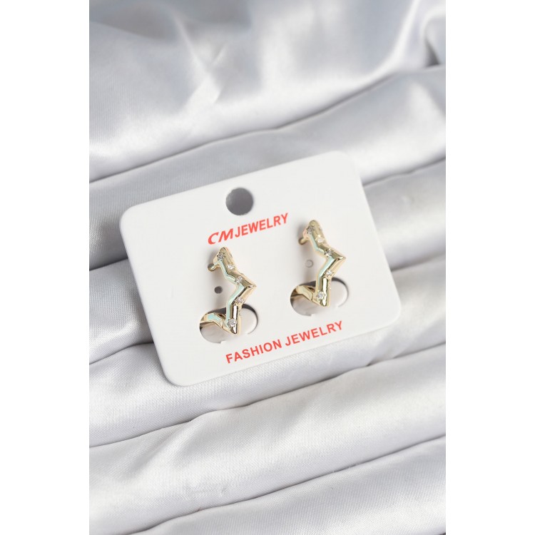 Pirinç Gold Renk Yıldız Model Kadın Küpe - TJ-BKP11243 Pirinç Gold Renk Yıldız Model Kadın Küpe - TJ-BKP11243