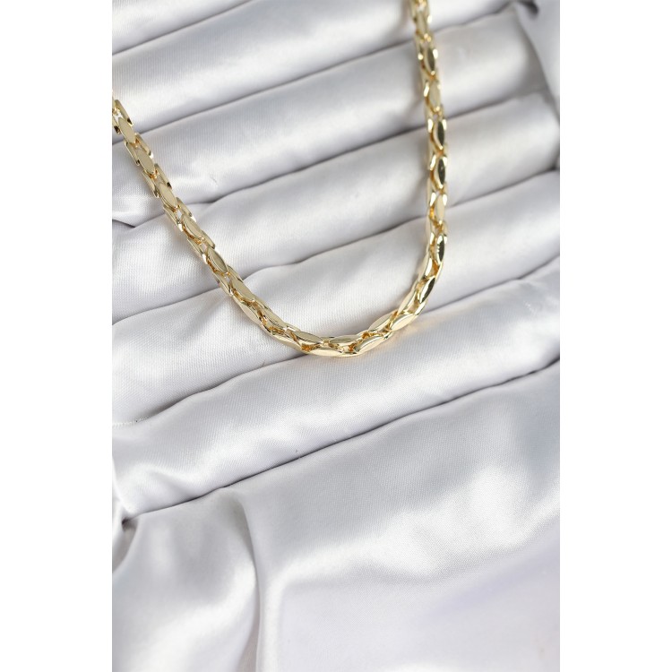 Brass Gold Color 60 cm Chain Women's Necklace - TJ-BKO10600