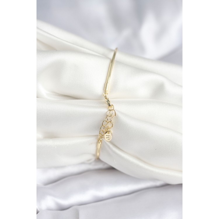White Pearlescent Clover Gold Women's Bracelet - TJ-BB8005