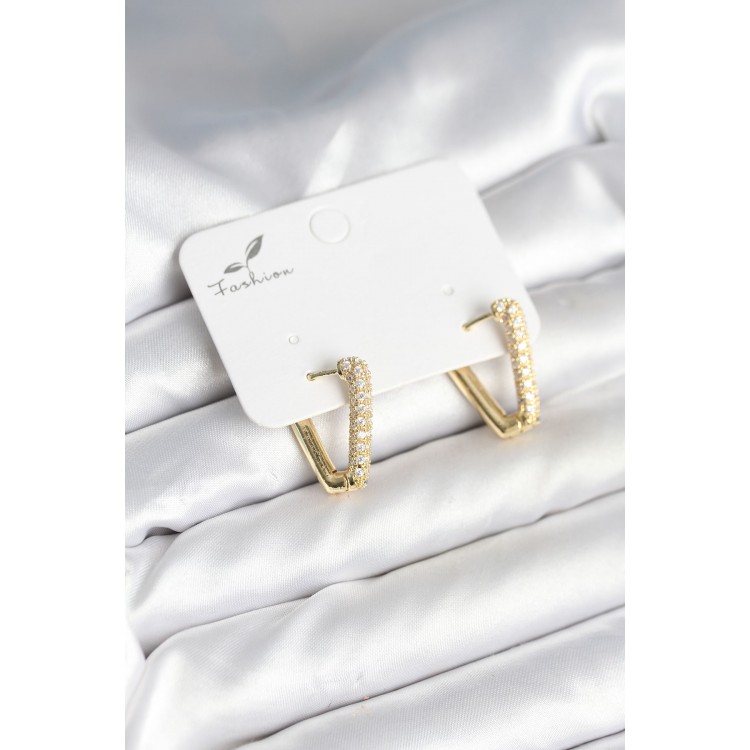 Üçgen Model Zirkon Taşlı Kadın Küpe - TJ-BKP11299 Üçgen Model Zirkon Taşlı Kadın Küpe - TJ-BKP11299