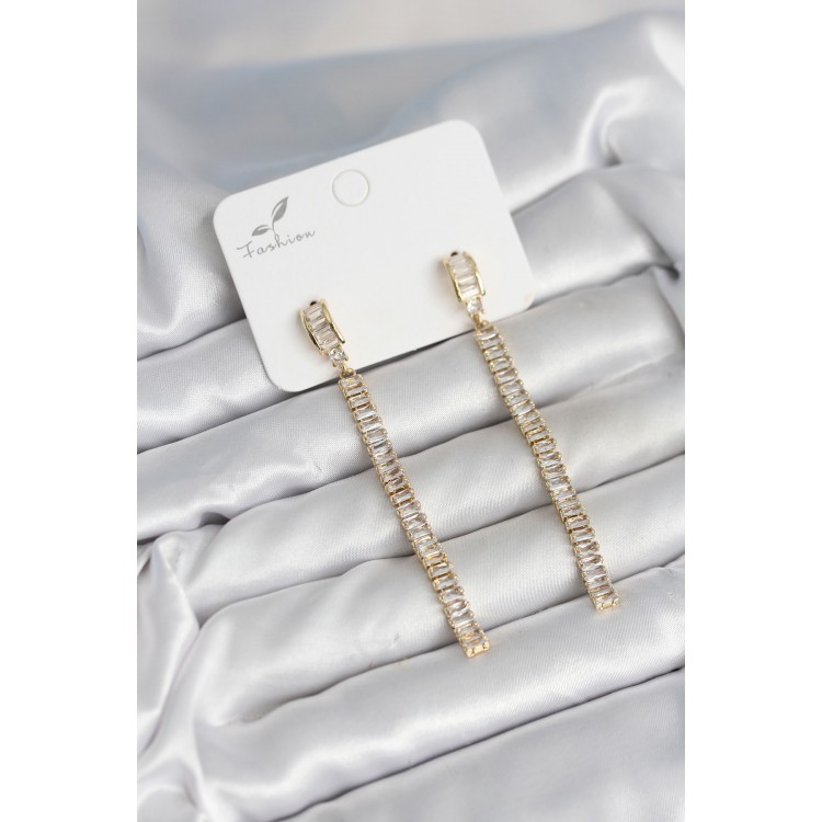 Waterway Baguette Brass Women's Earrings - TJ-BKP11301 Waterway Baguette Brass Women's Earrings - TJ-BKP11301