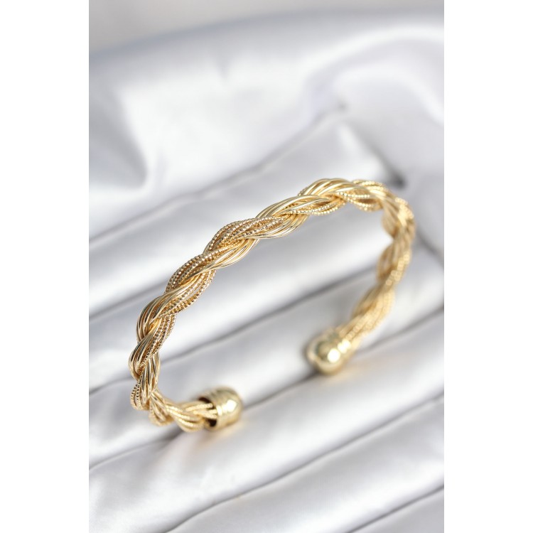 Twisted Chain Model Gold Color Women Vintage Bracelet - TJ-BB8017 Twisted Chain Model Gold Color Women Vintage Bracelet - TJ-BB8017