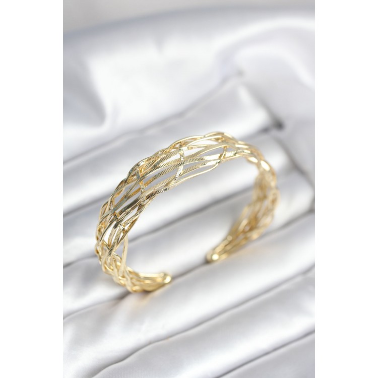 Gold Color Brass Vintage Women Bracelet - TJ-BB8023 Gold Color Brass Vintage Women Bracelet - TJ-BB8023