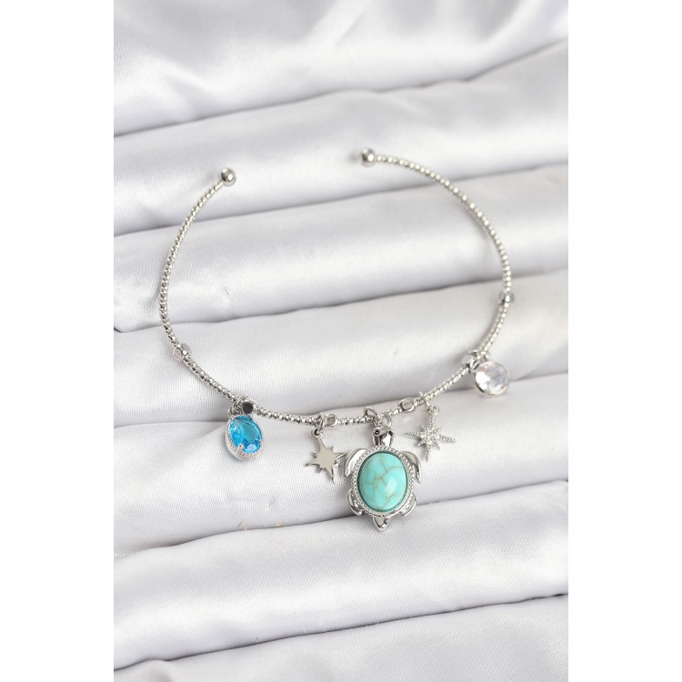 Caretta Caretta Charm Silver Women's Bracelet - TJ-BB8034 Caretta Caretta Charm Silver Women's Bracelet - TJ-BB8034