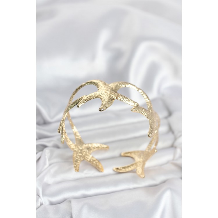 Gold-Colored Rice Starfish Model Women's Bracelet - TJ-BB8055