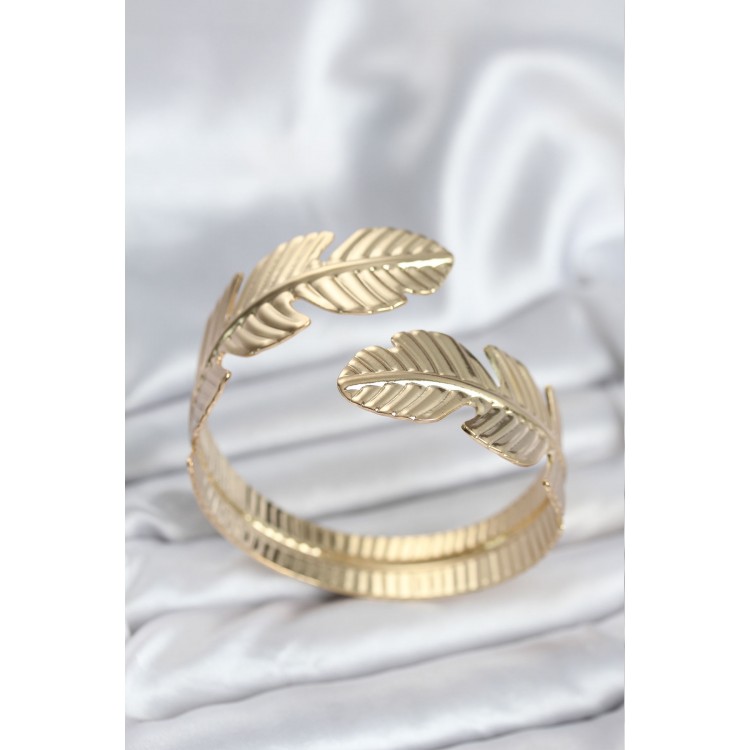Leaf Design Gold Color Women's Bracelet - TJ-BB8057 Leaf Design Gold Color Women's Bracelet - TJ-BB8057