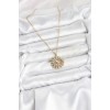 316L Stainless Steel Chain Gold Color Sun Design Women's Necklace - TJ-BKO10605