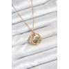 316L Stainless Steel Chain Gold-Colored Zircon Stone Butterfly Women's Necklace - TJ-BKO10609