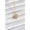 316L Steel Chain Gold Color Zircon Stone Women's Necklace - TJ-BKO10611