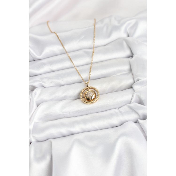 316L Stainless Steel Chain Gold Color North Star Model Women's Necklace - TJ-BKO10614
