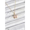 316L Steel Chain Pink Stone Star Model Women's Necklace - TJ-BKO10619