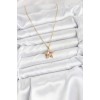 316L Steel Chain Pink Stone Star Model Women's Necklace - TJ-BKO10619