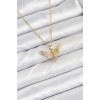 316L Stainless Steel Chain Gold Color Angel Design Women's Necklace - TJ-BKO10621