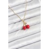 316L Stainless Steel Chain Gold Color Cherry Model Women's Necklace - TJ-BKO10623