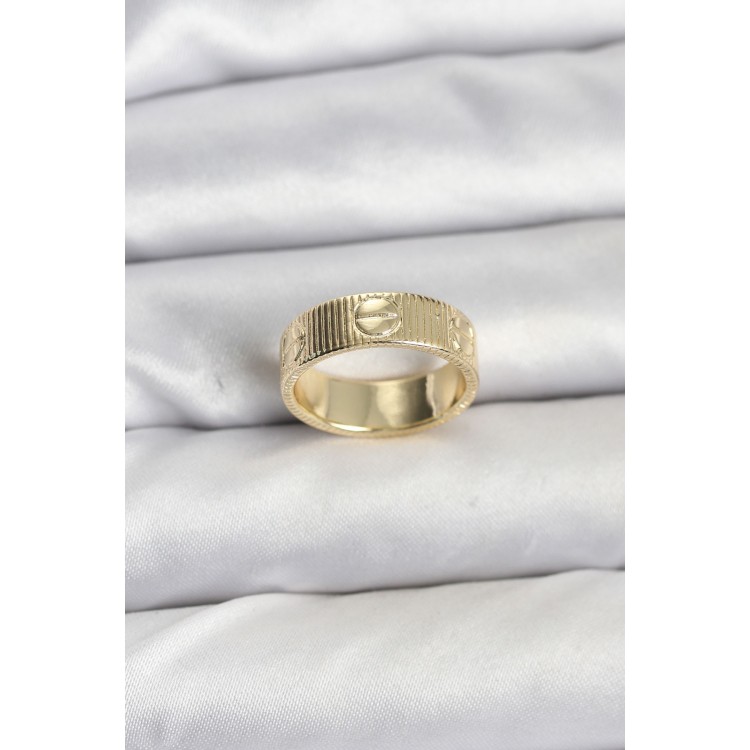 Gold Color Model Women's Ring - TJ-BYK3910 Gold Color Model Women's Ring - TJ-BYK3910