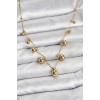 316L Stainless Steel Chain Gold Color Beaded Necklace - TJ-BKO10632