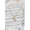 316L Steel Chain Gold Color Zircon Stone Women's Necklace - TJ-BKO10633