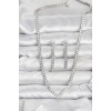 Silver-Colored Zircon Stone Women's Necklace and Earring Set - TJ-BKO10638