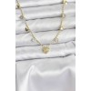 Gold-Colored Heart-Shaped Women's Necklace - TJ-BKO10643