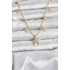 Gold-Colored Zircon Stone Sea Star Model Women's Necklace - TJ-BKO10644