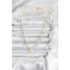 Gold-Colored Zircon Stone North Star Model Women's Necklace - TJ-BKO10649