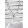 Silver-Colored Rice Sun Model Women's Necklace - TJ-BKO10655