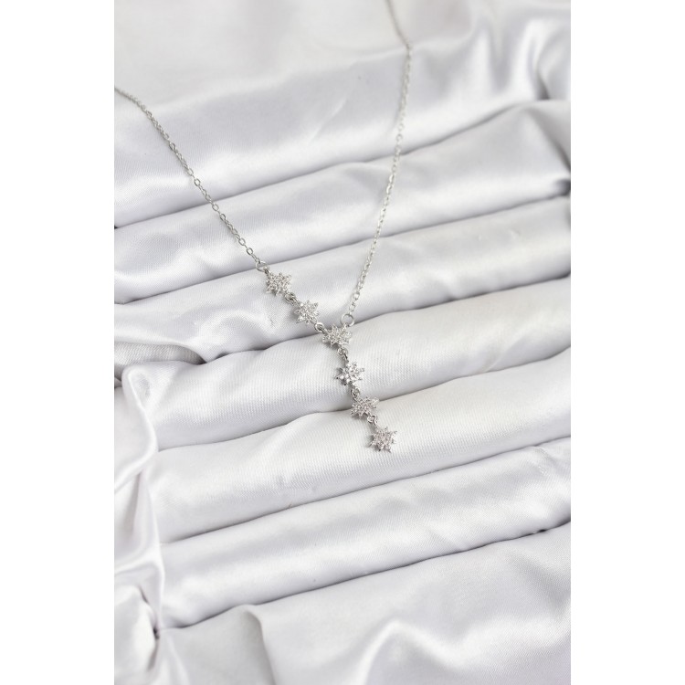 316L Stainless Steel Chain Silver Color North Star Model Women's Necklace - TJ-BKO10665