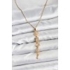 316L Stainless Steel Chain Gold Color North Star Energy Model Women's Y Necklace - TJ-BKO10672