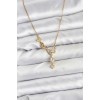 316L Stainless Steel Chain Gold Color Butterfly Model Women's Necklace - TJ-BKO10676