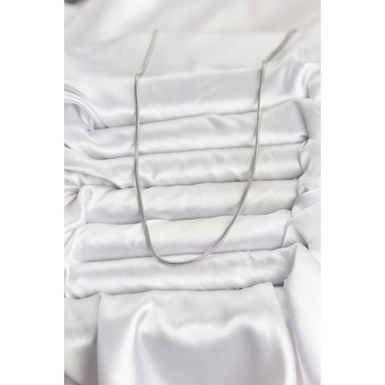 316L Stainless Steel Chain Silver Color 60 cm Snake Chain Women's Necklace - TJ-BKO10681