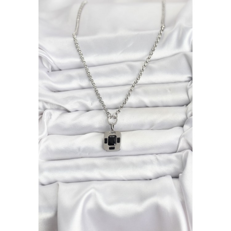 316L Stainless Steel Chain Silver Color Vintage Style Women's Necklace - TJ-BKO10686